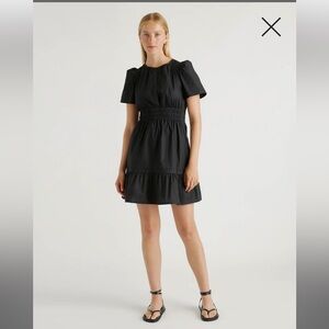 Quince 100% Organic Cotton Poplin Tiered Mini Dress, NWT, Various